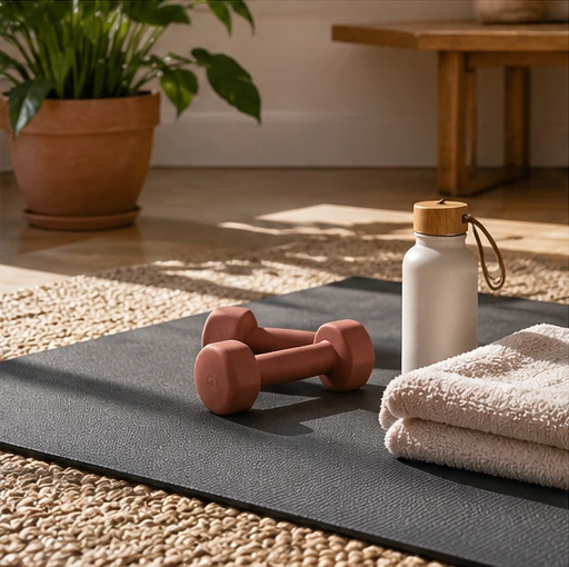 Tapis et accessoires pour une activité physique à domicile